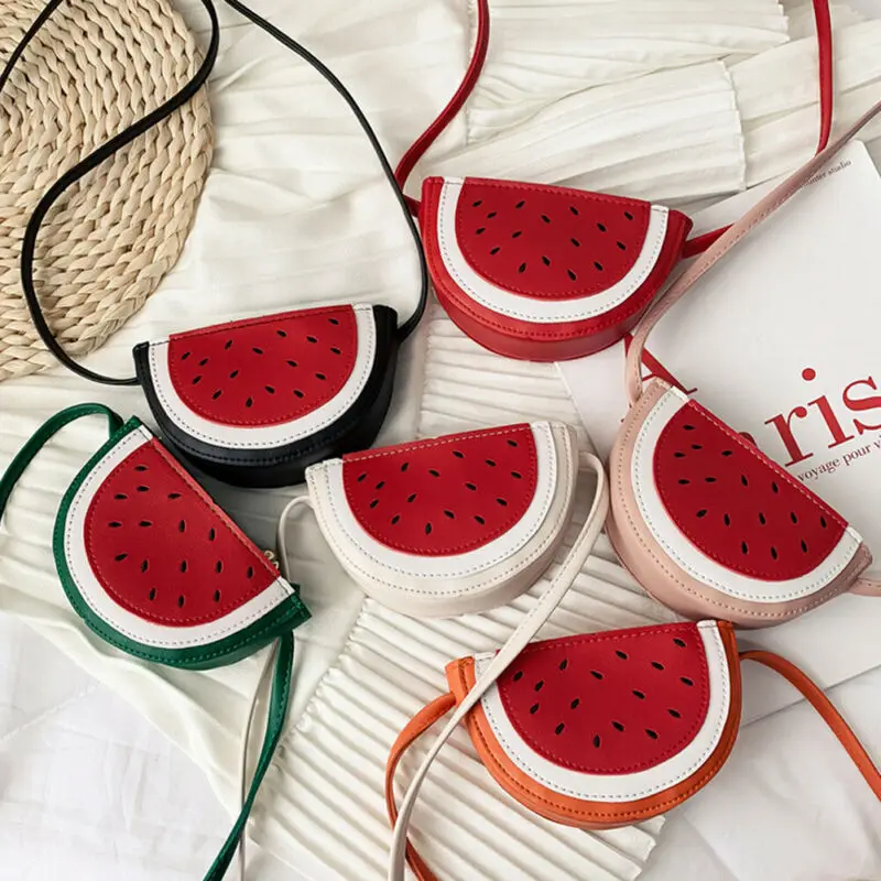 Милая сумка мессенджер через плечо в форме арбуза 2019 Детская наплечная из