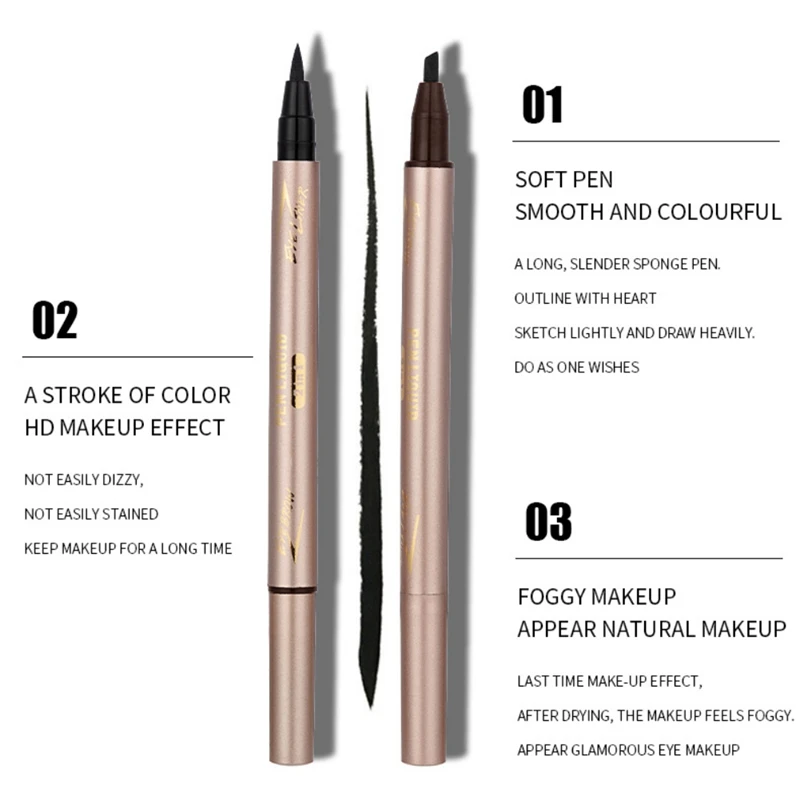 Двухсторонняя подводка для глаз карандаш бровей долговечная водостойкая