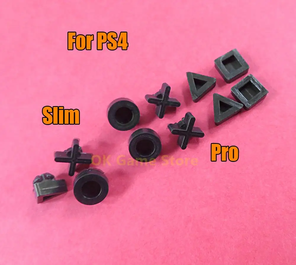 

20sets Black Silicon Bottom Rubber Feet Pads Cover Cap For Sony PS 4 Pro Slim Console Housing Case Rubber Feet Cover For PS4