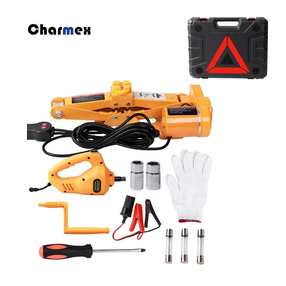 

Charmex Car Electric Jack Cordless Electric Ratchet Wrench Jack Repair Kit 12v Electrical Jack And Wrench Tool