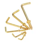 20 шт.10 шт. L-образные крючки для комода, винты под прямым углом, 7 стилей, подвесная металлическая оправа золотого и желтого цвета с овечьими глазами, 7 мм-70 мм