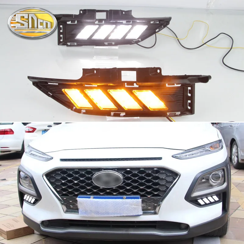 Для Hyundai Kona Kauai Encino 2018 2019 светодиодные дневные ходовые огни DRL Противотуманные