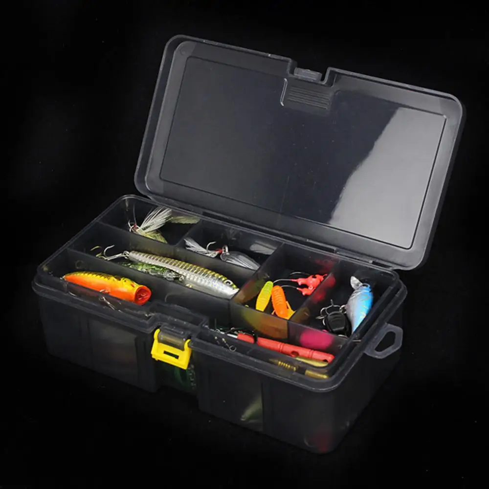 55% Discounts Hot! Waterproof Plastic Double Layer Fishing Tackle Lures Hook Bait Box Storage Case