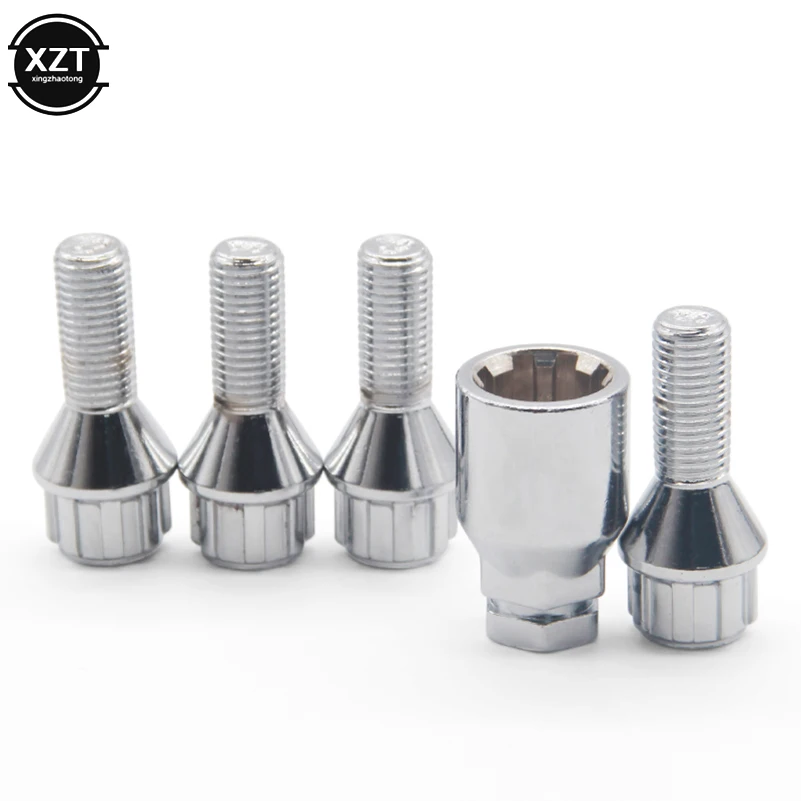 

M12 x 1,5 4 + 1 Автомобильный Алюминиевый сплав колесный замок болт шина Противоугонная Гайка для BMW E30 E36 E46 E81 E82 E87 E88 E90 2003-2013