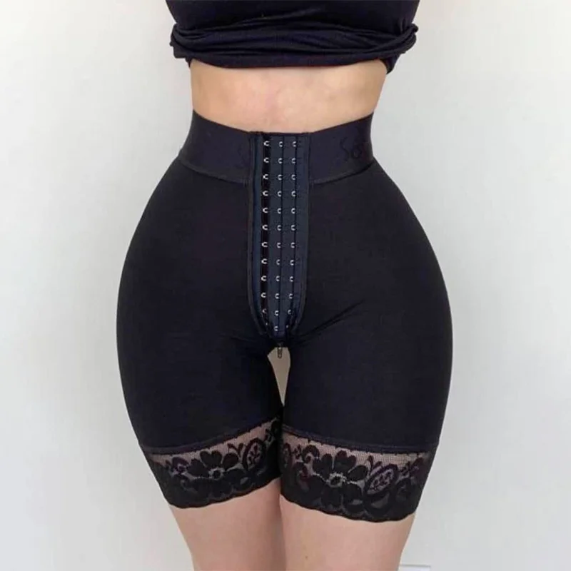 Butt Lifter Compression Women's Pantaloons Lace Abdomen Shorts Waist Trainer Shapewear Fajas Body Shaper