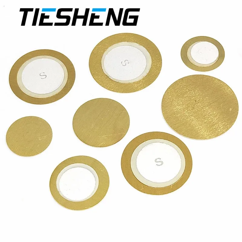 10pcs Piezo Elements Buzzer Sounder Sensor Trigger Drum Disc Copper Speaker 12MM 20MM 27MM 35MM 50MM Piezoelectric | Электронные