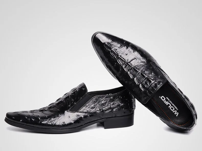 QYFCIOUFU 2019 Роскошные Дизайнерские мужские Формальные туфли из крокодиловой кожи