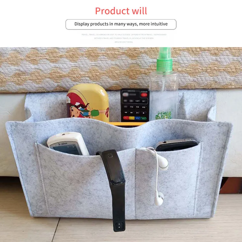 Прочная и полезная фетровая сумка для изголовья кровати рамка карманная много