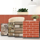 3D обои мраморный кирпич и самоклеящаяся наклейка на стену s маслостойкая DIY Кухня Ванная комната домашняя Наклейка на стену ПВХ плитка панель