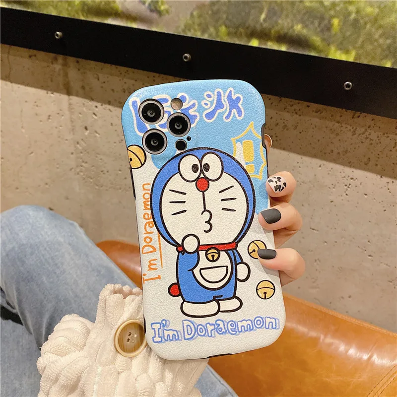 

Cartoon Doraemon Fat tiger Phone Case For iPhone 12 Pro Max 11 Pro Max X XR XS 7 8 Plus SE 2020 Matte leather Soft TPU Cover