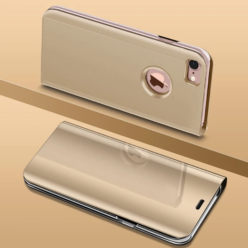 Зеркальный кожаный чехол-книжка чехол для iphone 6 7 8 plus X XS Max XS XR с подставкой для iphone 11 pro max xi 5,8 6,1 6,5 Дюймов