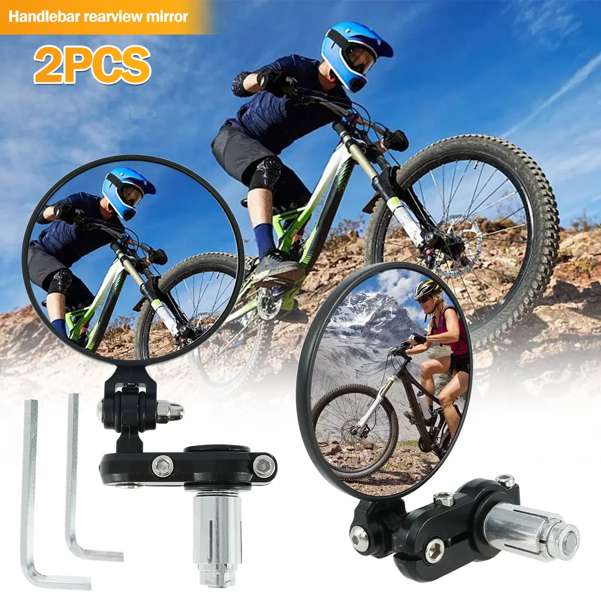 

2 шт., складные зеркала заднего вида на руль велосипеда
