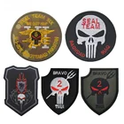 Нашивка на липучке с изображением морских котиков НСТ Браво Каратель Череп щит армейская нарукавная повязка военный тактический наклейка на рюкзак