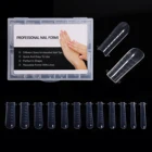 Гроб-шпилька с алмазными искусственными наконечниками для быстрого строительства, двойная форма для наращивания пальцев, УФ-полимерная форма для геля для ногтей