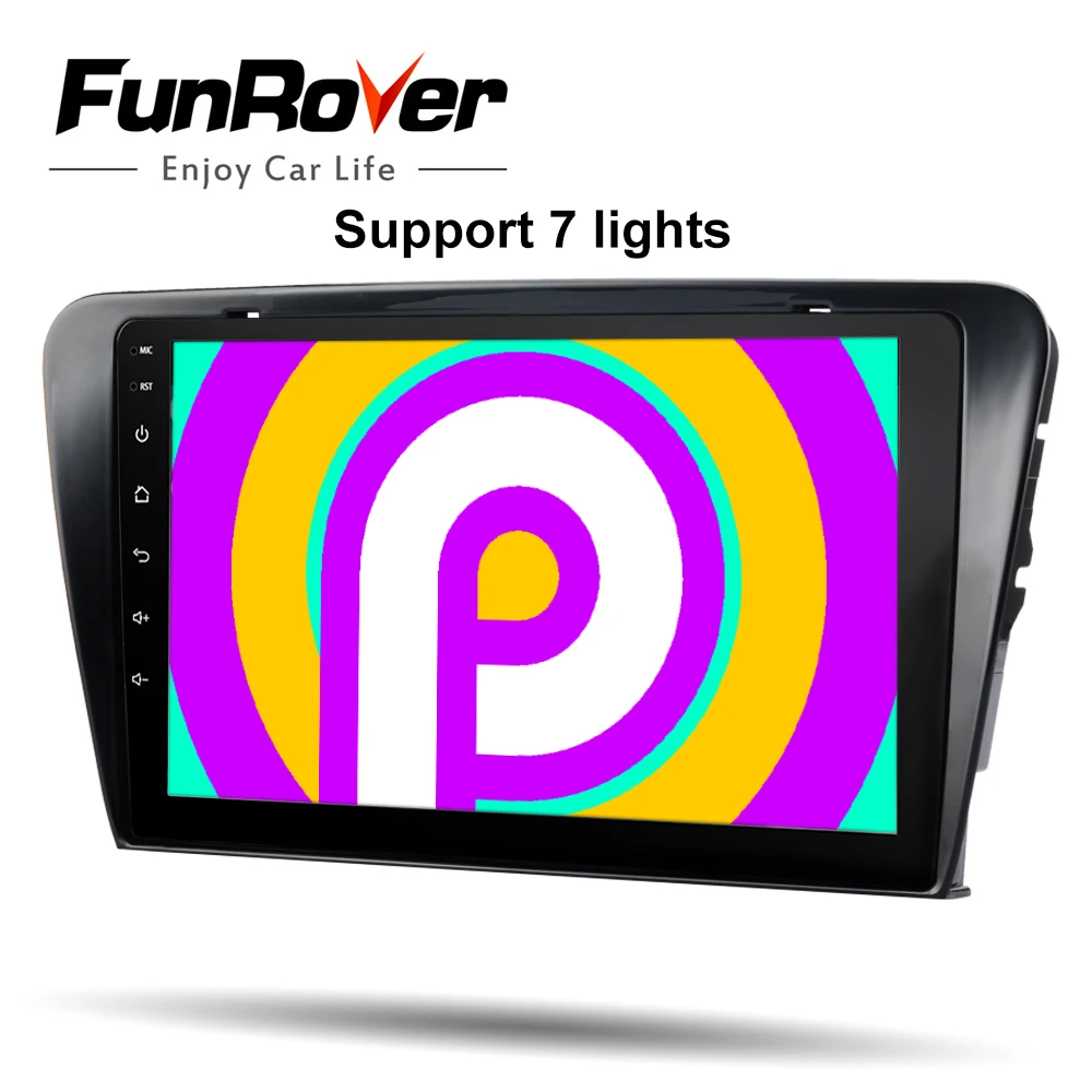 Funrover 2.5D + IPS 2 din Android 9 0 Автомобильный мультимедийный dvd плеер для Skoda Octavia 2014 Стерео
