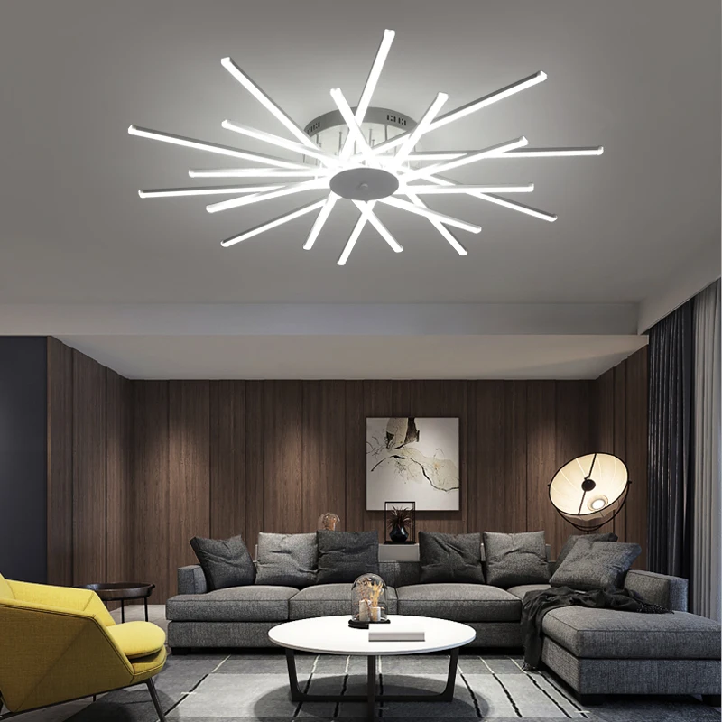 

European modern led chandelier lighting living room bedroom dining room kitchen ceiling chandelier white indoor Chandelier