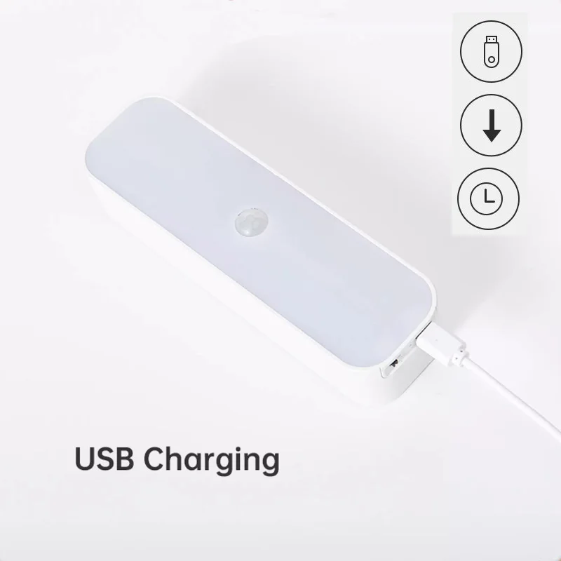

LED Motion Sensor Light USB Rechargeable Bedroom Decor Night Lights Intelligent Stairs Wall Lamp Wardrobe Closet Lights