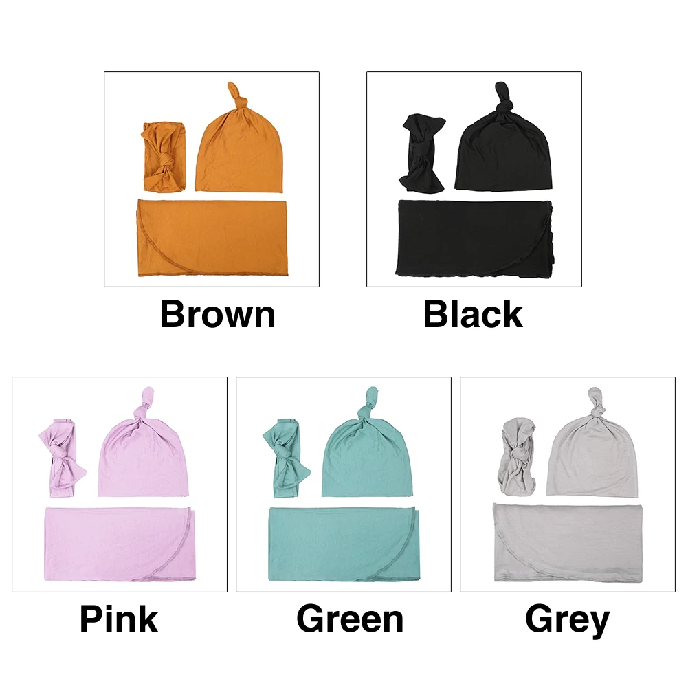 

3pcs/set Swaddle Wrap Solid Newborn Modern Stretch Backdrop Photography Props Multipurpose Shoot Asccessories Large Baby Blanket