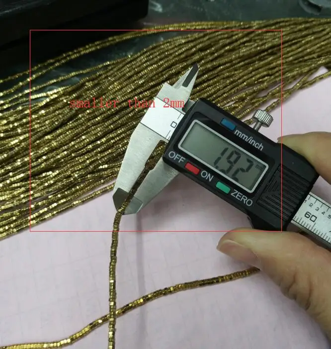 

300 нитей меньше 2 мм шестигранные бусины золотого цвета из гематита