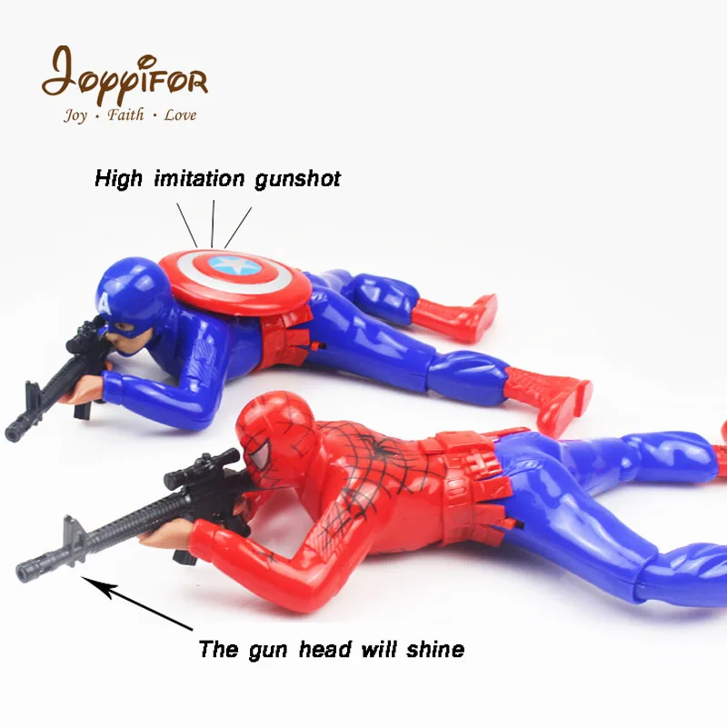 FGHGH супер герой Капитан Америка Человек паук электрические ползающие вокальные