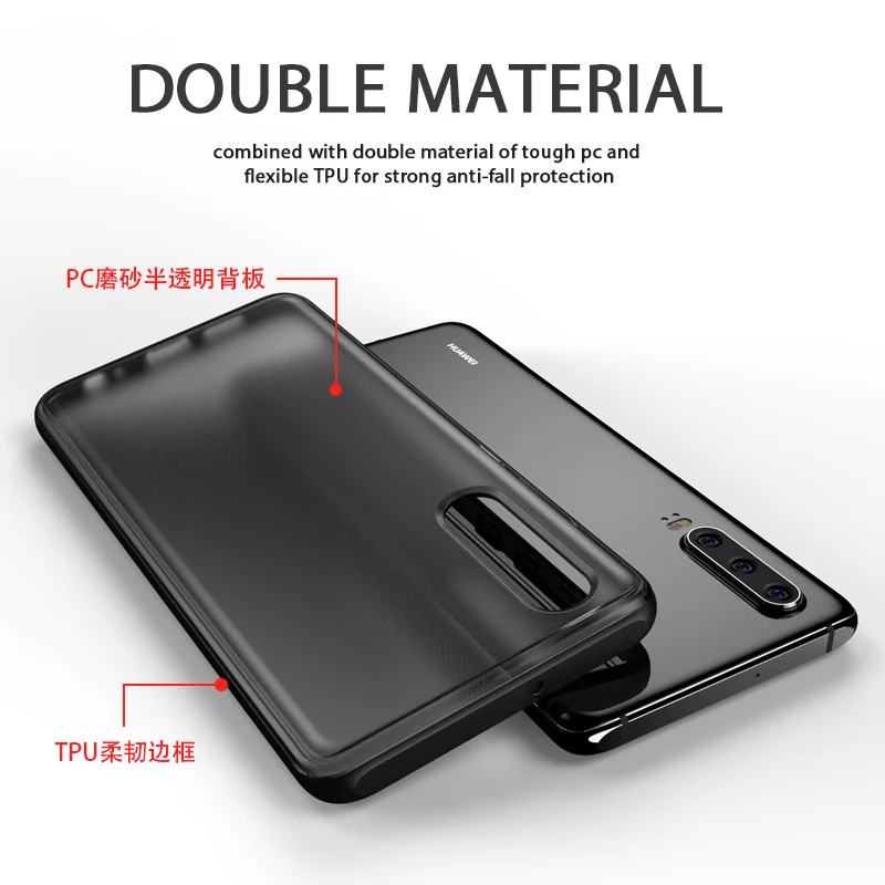 new phone case transparent frosted comfortable NO-Fingerprints back cover UNBreak full protective for HUAWEI P30 | Мобильные