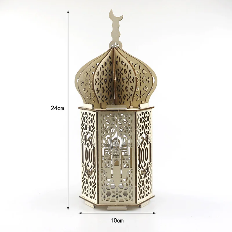 

EID Light Palace Wooden Ornaments EID Mubarak Ramadan Decoration Islamic Muslim Party Decor Eid Al Adha Ramadan And Eid Dcor