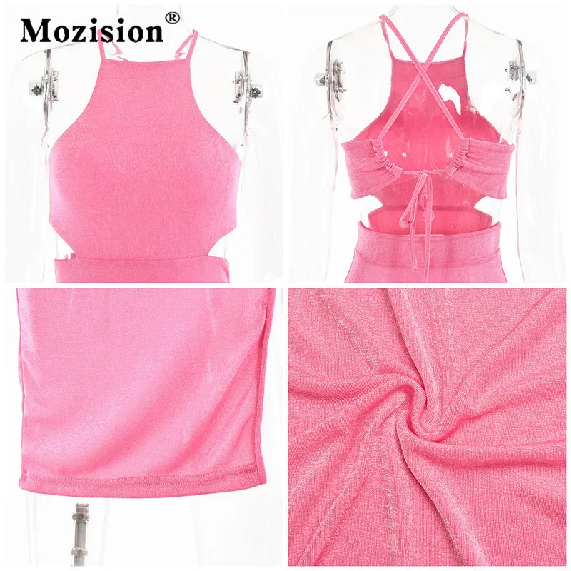 Платье женское на бретелях-спагетти с открытой спиной однотонный пикантный