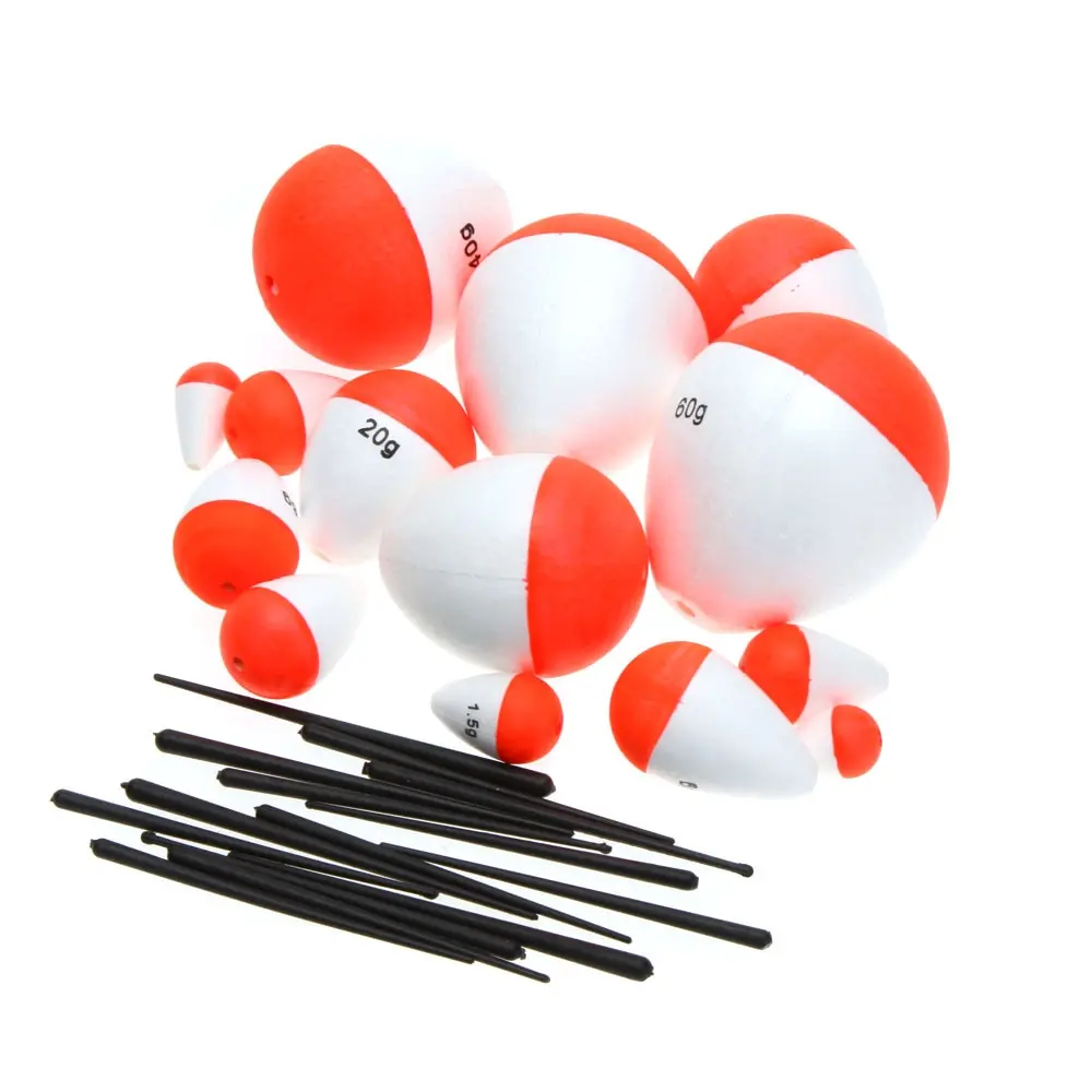 14Pcs Red and White Fishing Float Set Floats Bobber with Sticks Pesca Tackle Tool | Спорт и развлечения