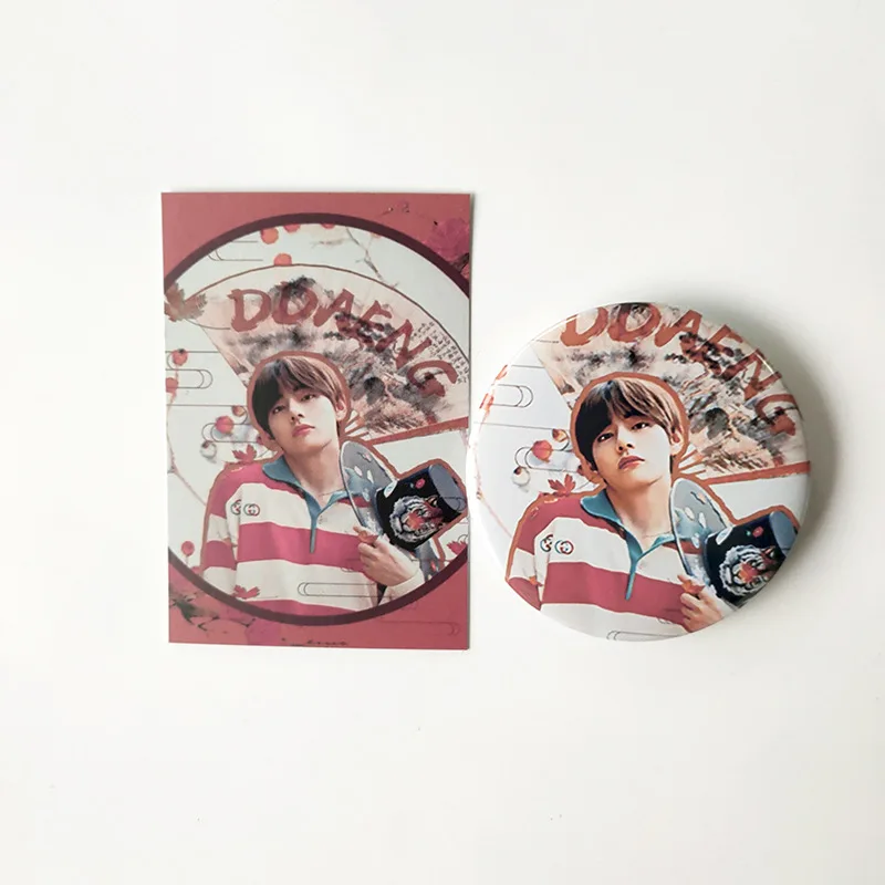 Wholesale Kpop Bangtan Boys Ddaeng Photo Brooch Badge Button Pin Badges For Clothes Backpack Decoration | Канцтовары для офиса и