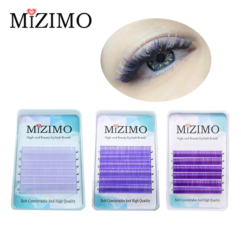 

MIZIMO new purple false eyelash color grafting eyelash artificial mink hair eyelash extension tool