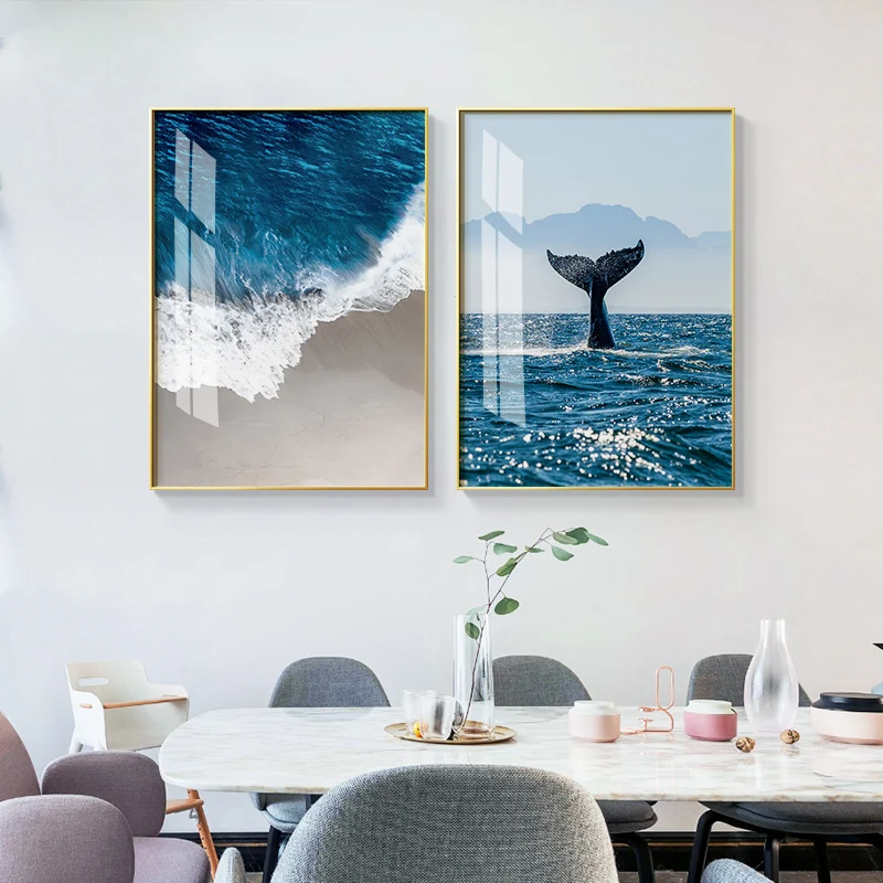 

Nordic Seascape Poster Wall Decor Scandinavian Modern Home Decoration Canvas Wall Art Prints Frameless Picture