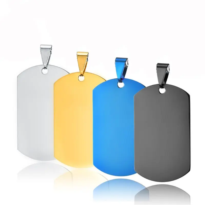 В стиле милитари ID Нержавеющая сталь название незаполненные бирки на ошейник