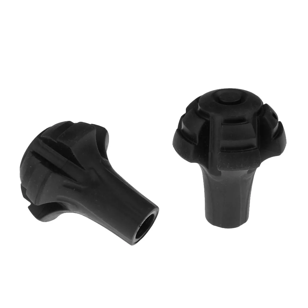 

2 Outdoor Trekking Pole Rubber Tip End Cap Walking Stick Protector Accessory