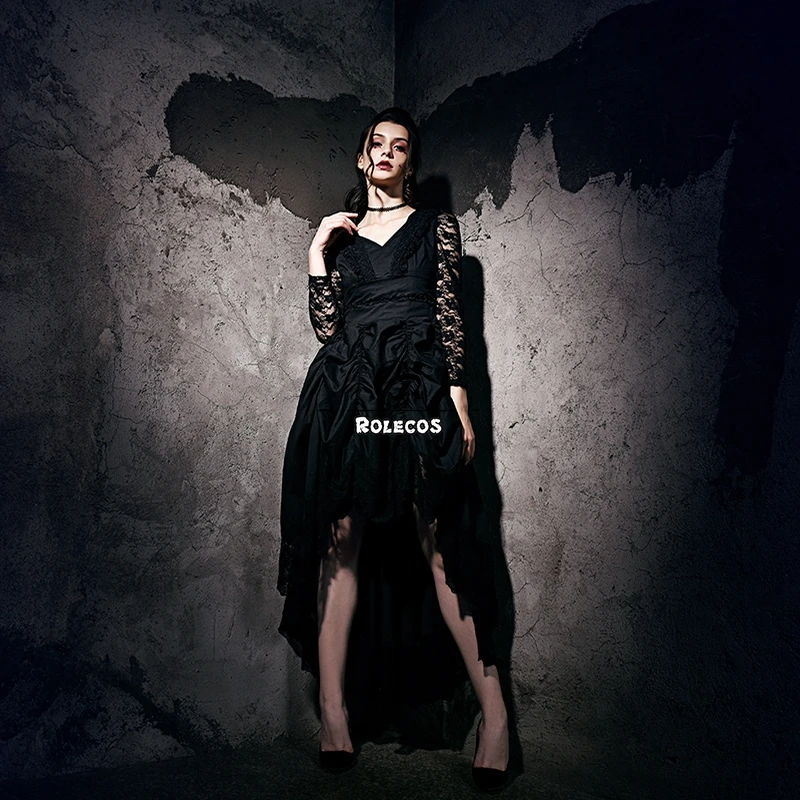 ROLECOS винтажное кружевное платье Викторианский готический костюм хлопковое