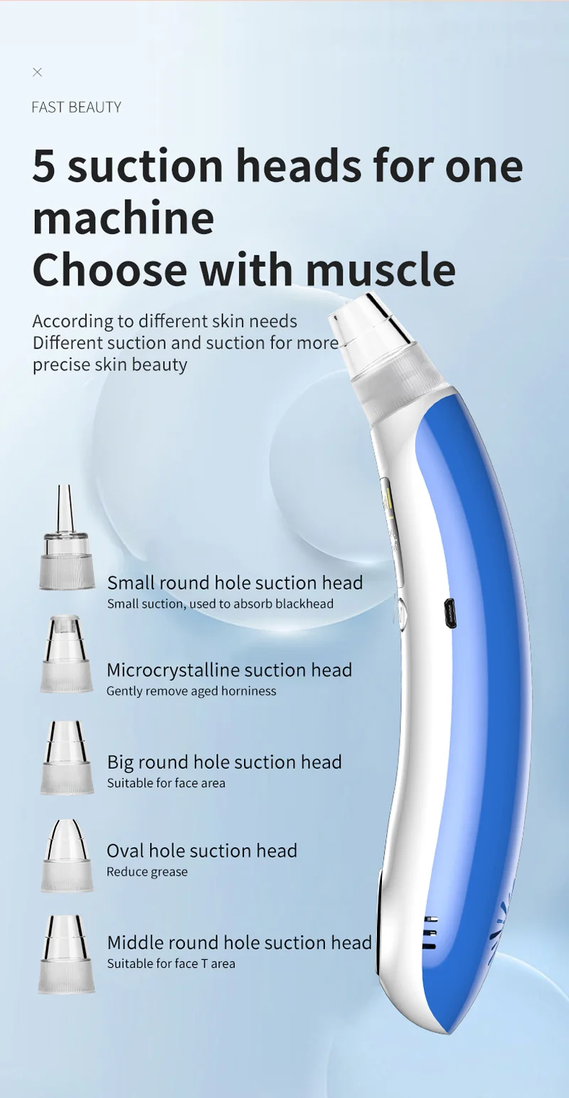 

Household Blackhead Remover Skin Care Pore Vacuum Acne Pimple Removal Vacuum Suction Tool Facial Diamond Dermabrasion Face Clean