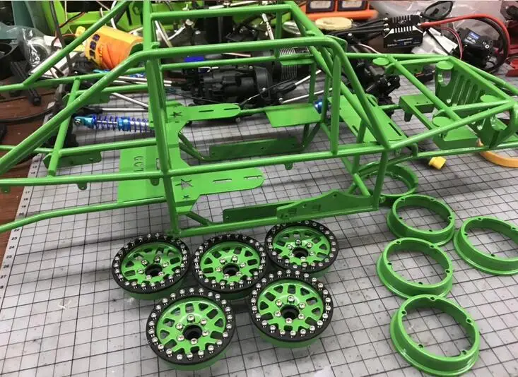 Тела Наборы металлическая рулонная клетка крышка двигателя 1/10 Масштаб RC Рок Cralwer