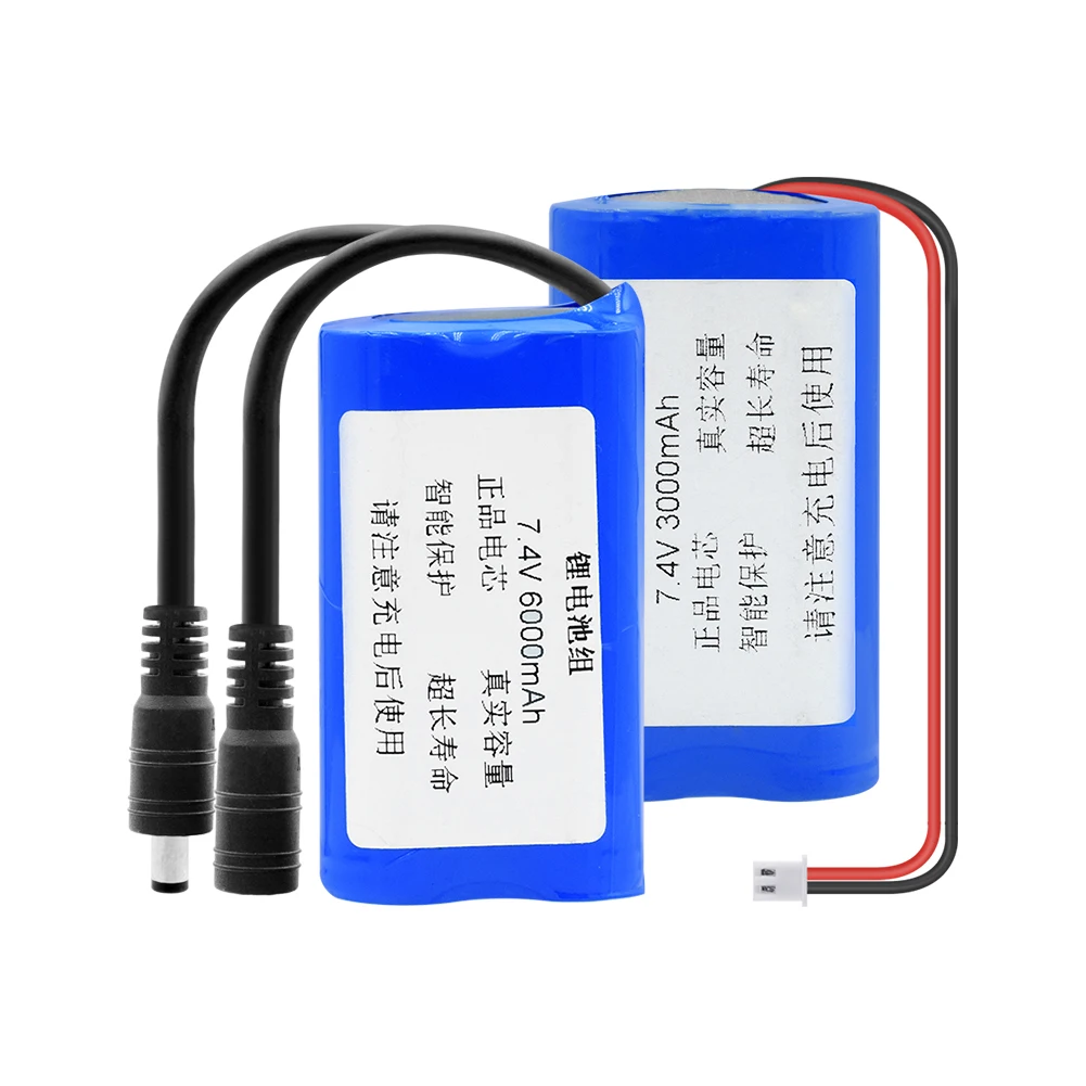 7 4 v 3000/6000/9000mAh литиевый 18650 аккумулятор с XH 2 54 мм или DC 5 5x2 1 разъем для