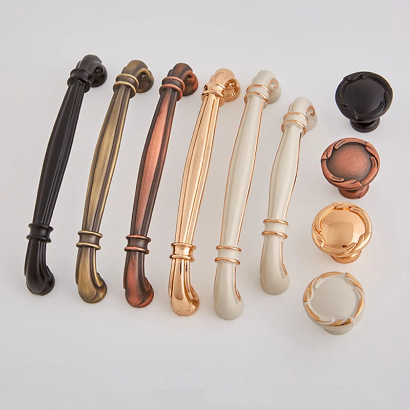 Шкаф для одежды шкаф ручки Ретро Античная латунная 96 мм 128 Кухня кабинет