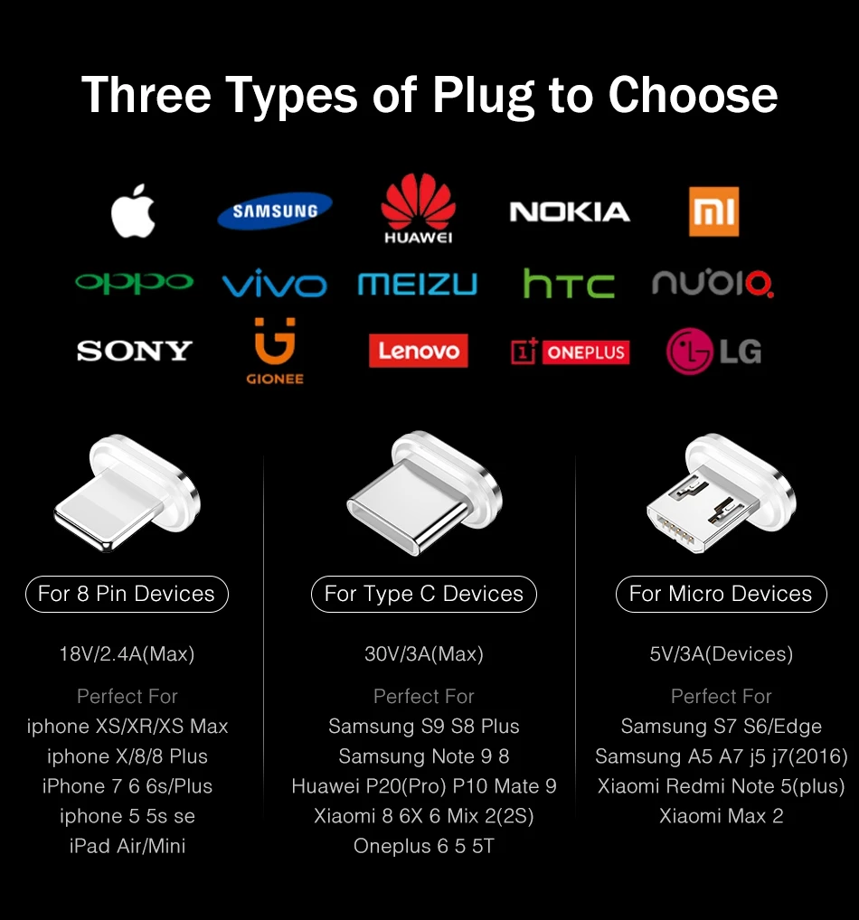 Rock 1 м 2 м Led Быстрая зарядка Micro Usb зарядное устройство магнитный кабель для samsung huawei Xiaomi Android Microusb зарядное устройство Дата кабель Шнур
