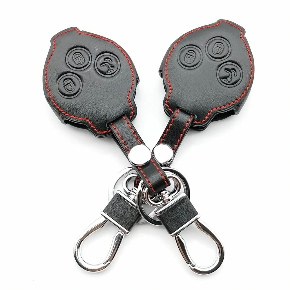 

2019 Genuine Leather car key cover case For Mercedes Benz Smart City Roadst 3 Buttons remote control Key cases