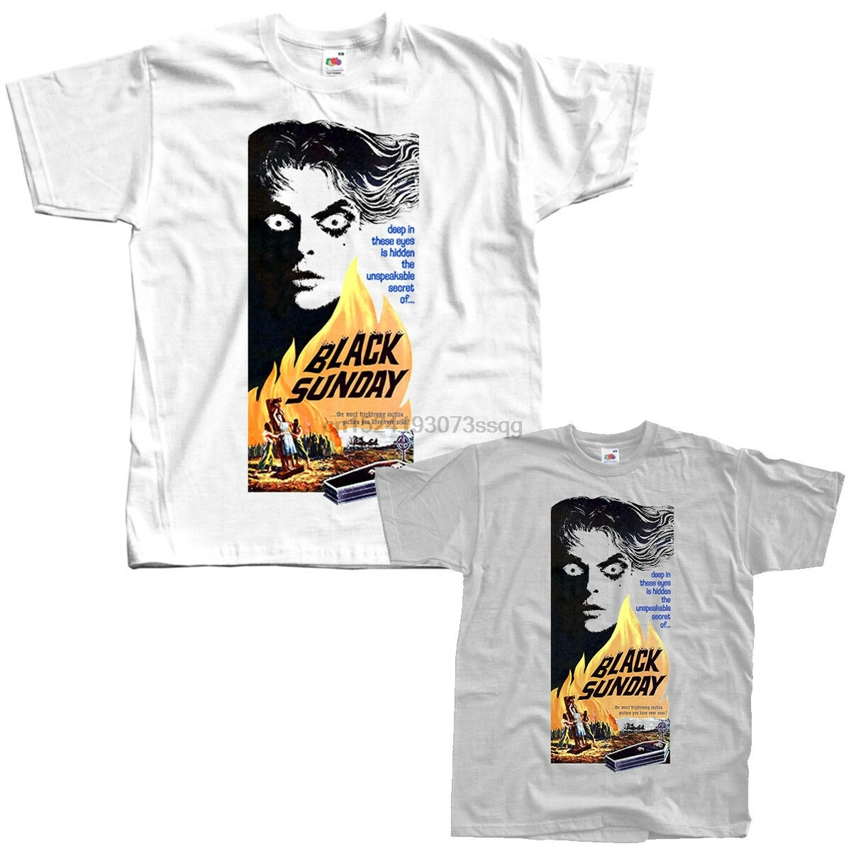 

SIZES S-5XL T-Shirt (WHITEZINK) ALL movie poster 1960 Black Sunday M.Bava