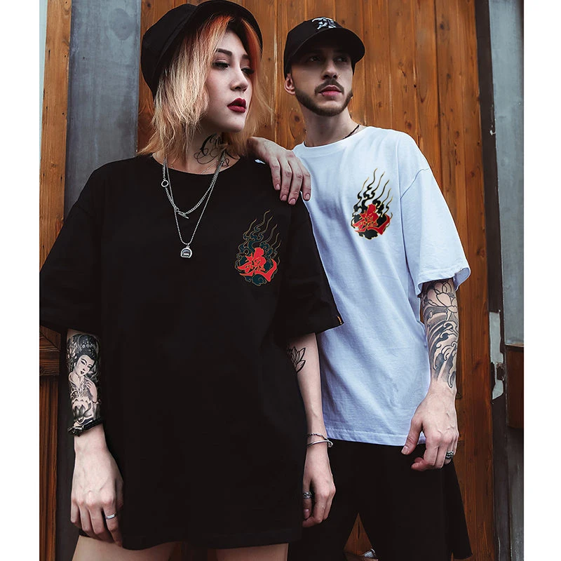 

2020 Hip Hop T Shirt Men Snake Ghost T-shirt Harajuku Streetwear Tshirt Cotton Short Sleeve Summer Tops Tee HipHop Back Printed