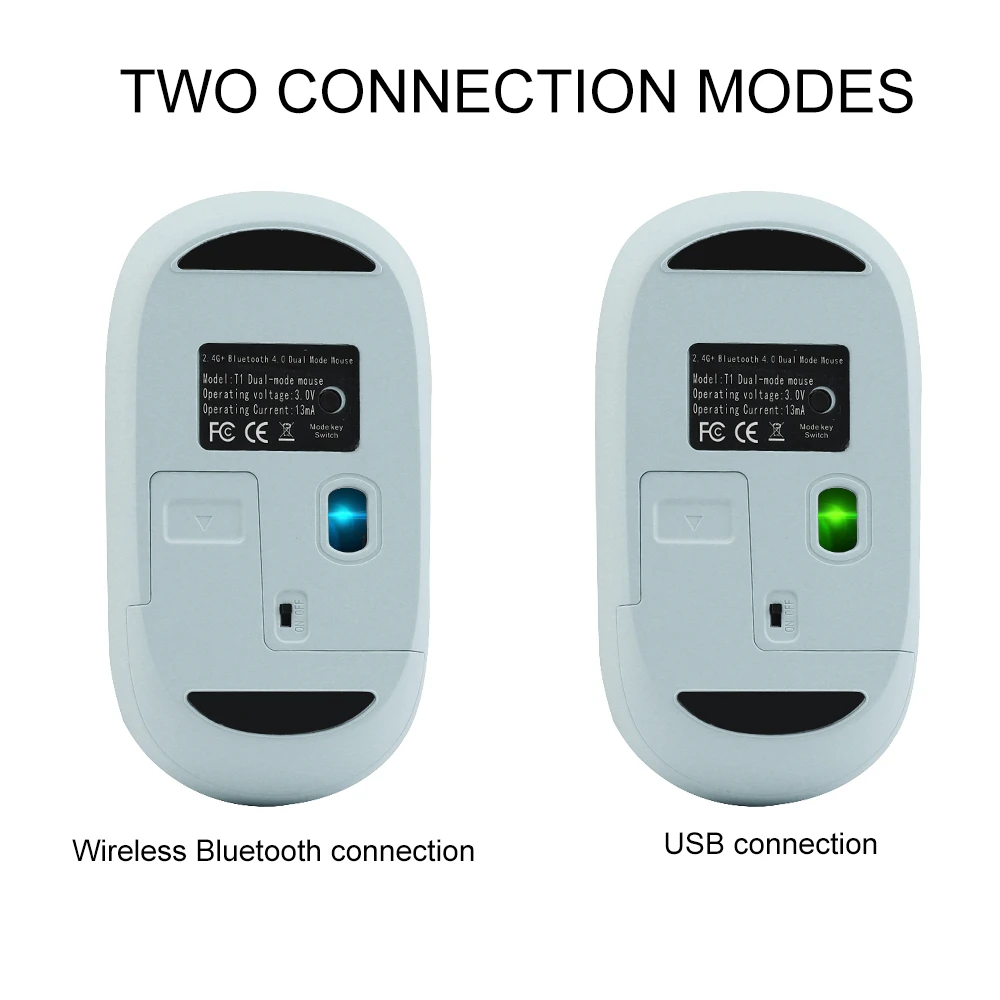 CHYI Мини Bluetooth 4 0 2 4G двойной режим Беспроводной оптический Мышь 1000/1200/1600 Точек на