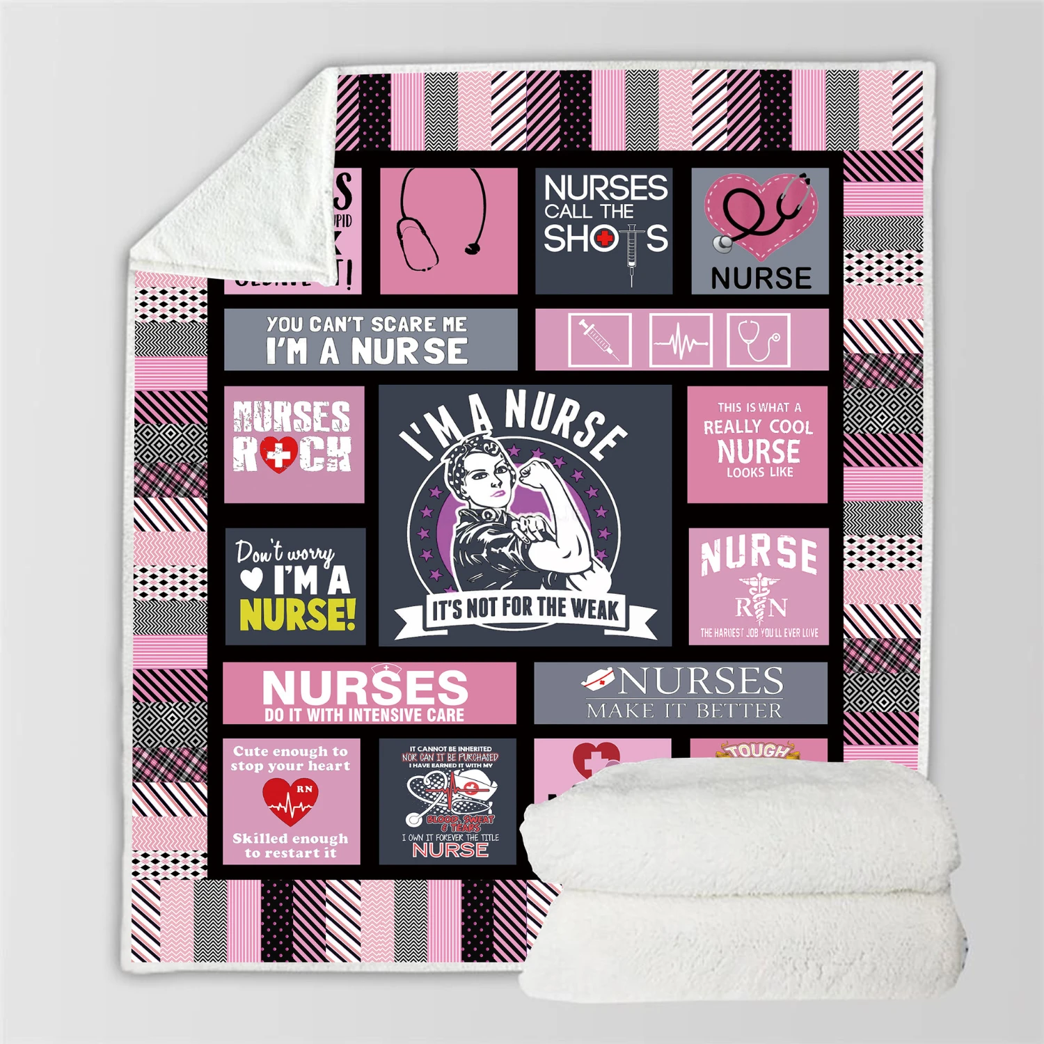 Мягкое флисовое теплое одеяло для медсестер диванные постельные принадлежности