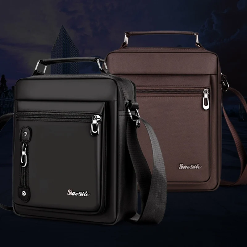 

Casual Men's Business Crossbody Bag Sheepskin Small Men Oxfold Shoulder Messenger Bag High Quality Bolsa Handbag