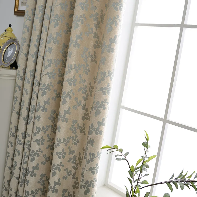 

Curtains for Living Room Yan-Modern Simple Chenille Jacquard Curtain Fabric