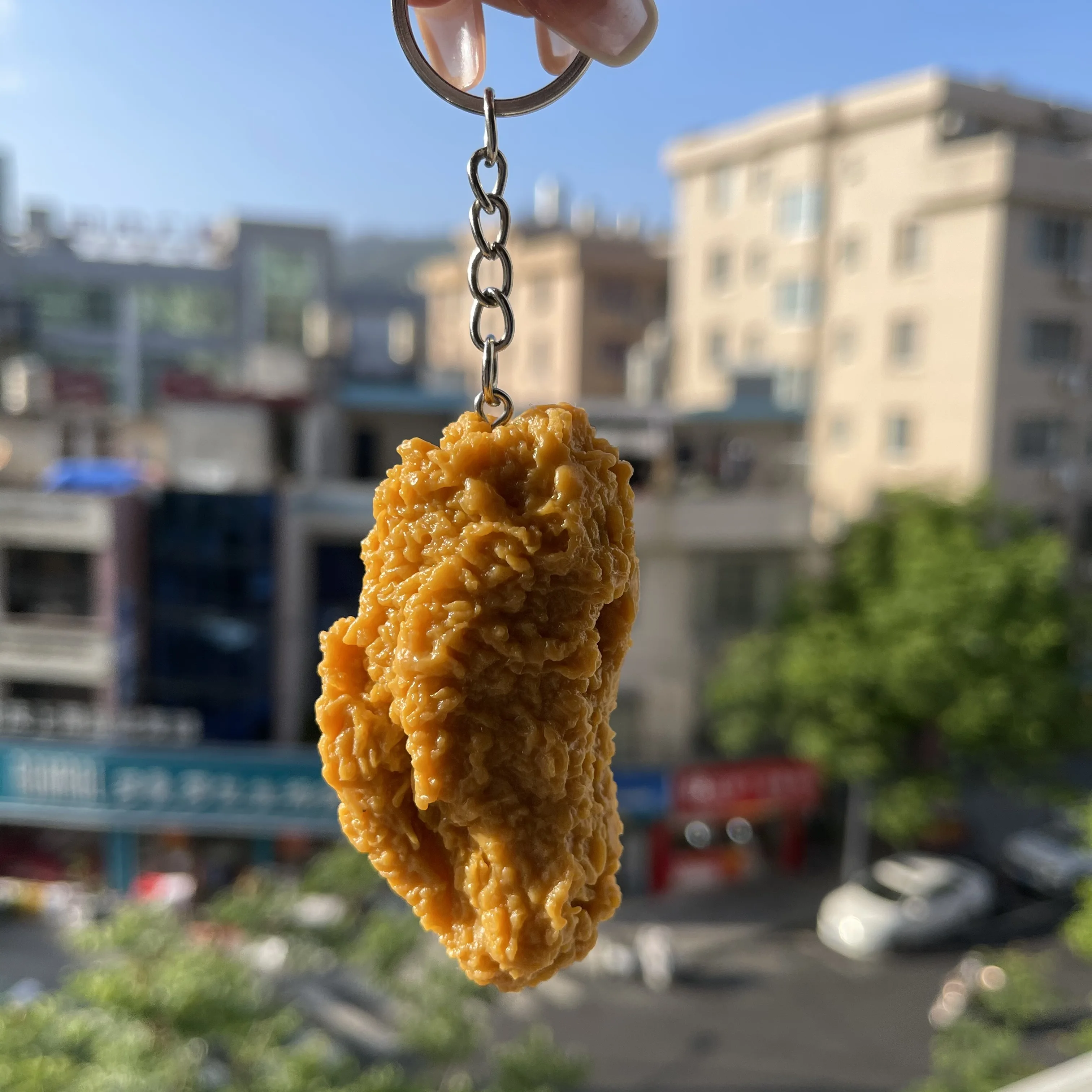 Имитация брелоки еда картофеля фри брелок &quotцыпленок&quot самородки жареные ноги