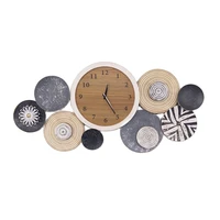 nordic large wall clock modern design wooden clocks wall home decor metal silent watches creative living room decoration zegary