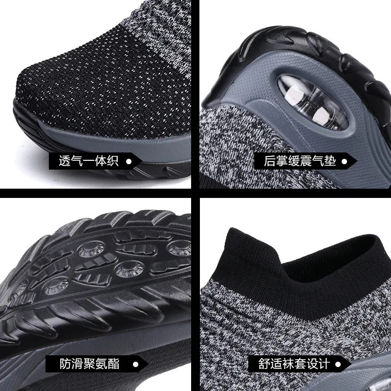 Women Shoes Sneakers Basic Casual Mesh Shoes Round Toe Breathable Slip-on Sock Shoes Stretch Fabric Ladies Shoe Outdoor Hot Sale