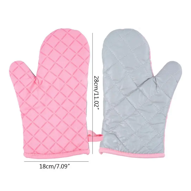 

1 Pair Heat Resistance Microwave Cotton Gloves Non-slip Anti-scald Baking Cooking Mittens Insulation Oven Mitts